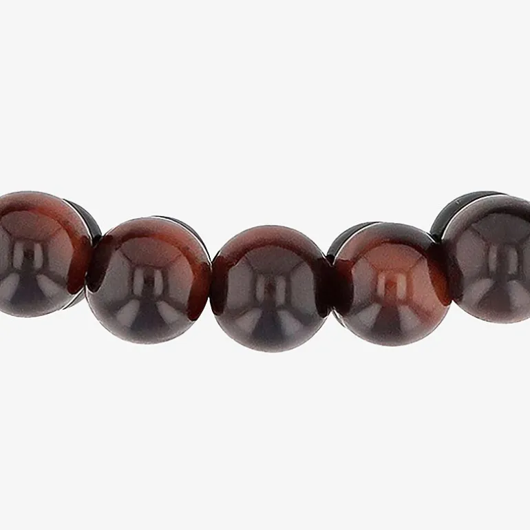 Mens Genuine Stone Beaded Bracelet