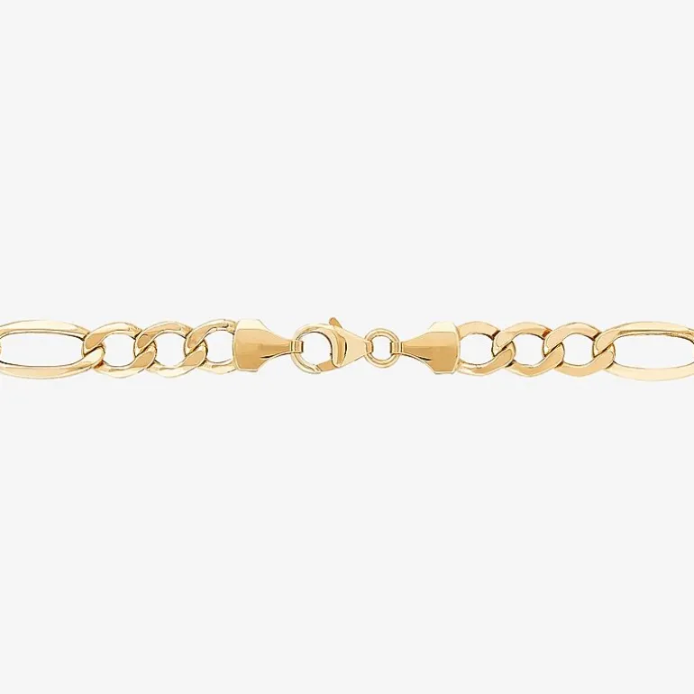 Mens 14K Gold 22 Inch Figaro Chain Necklace