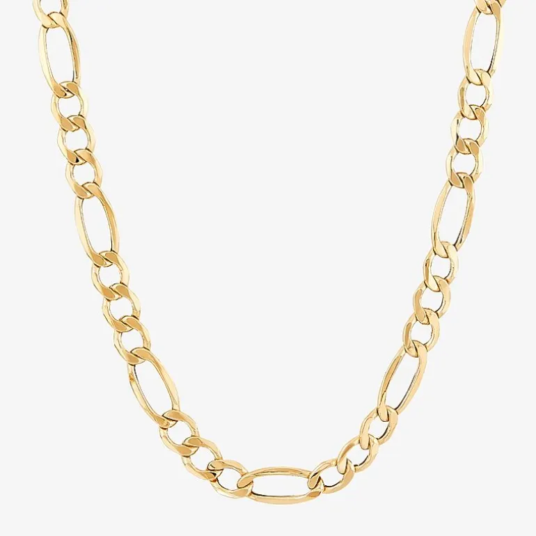 Mens 14K Gold 22 Inch Figaro Chain Necklace