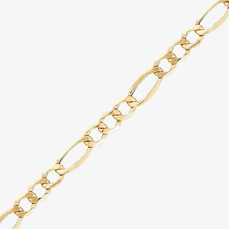 Mens 14K Gold 22 Inch Figaro Chain Necklace