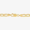Mens 14K Gold 8 1/2 Inch Solid Link Chain Bracelet
