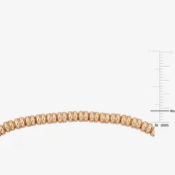 Mens 18K Gold Over Silver Titanium Stretch Bracelet