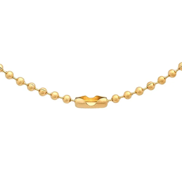Mens 18K Gold Over Stainless Steel Hypoallergenic 30 Inch Box Chain Necklace
