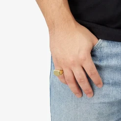 Mens 14K Gold Signet Ring