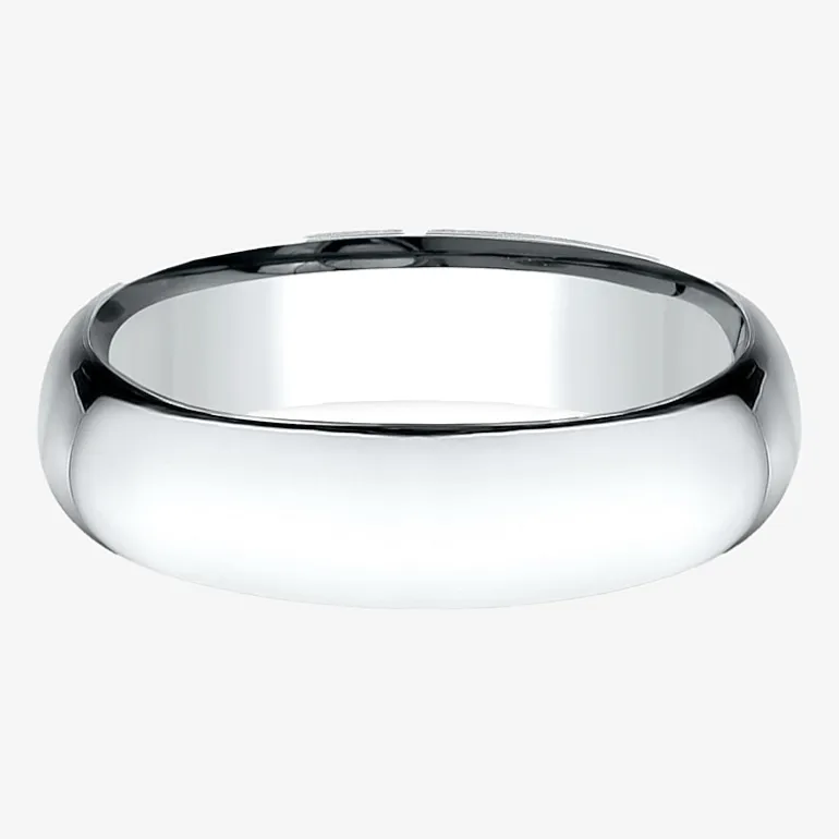 Mens 14K Yellow Gold 6MM Light Comfort-Fit Wedding Band