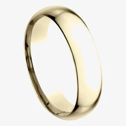 Mens 14K Yellow Gold 6MM Light Comfort-Fit Wedding Band