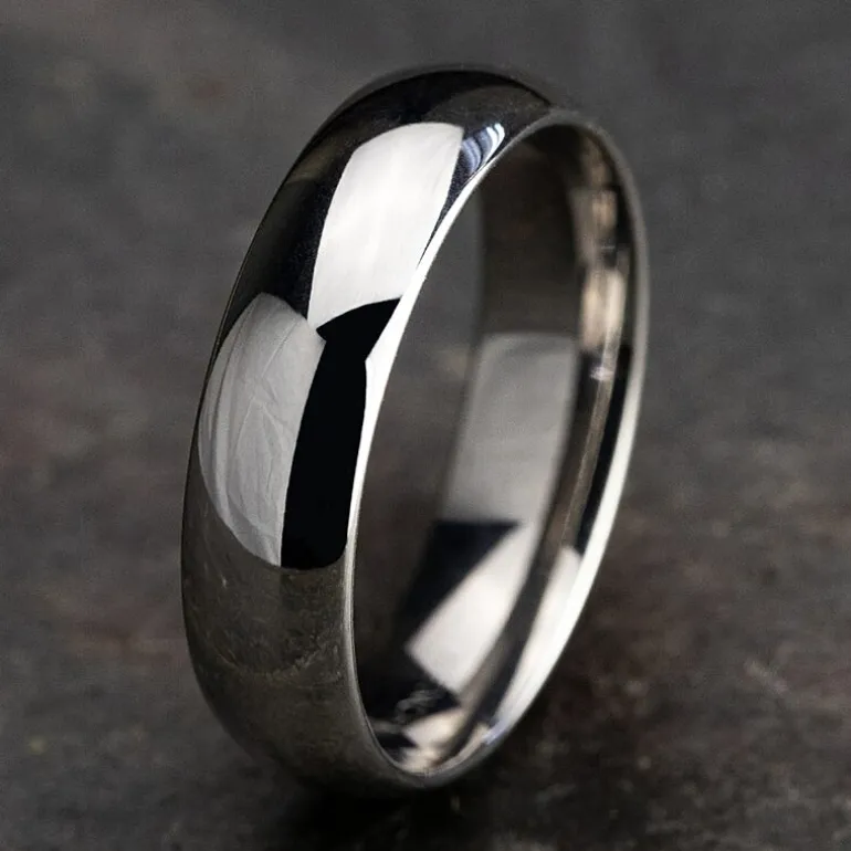 Mens 14K Yellow Gold 6MM Light Comfort-Fit Wedding Band