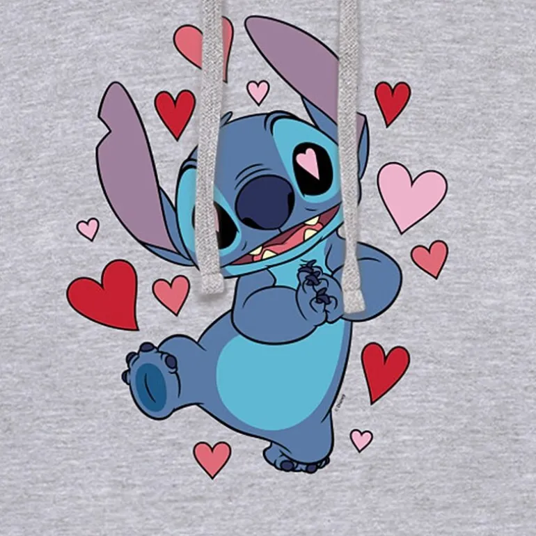 Mens Long Sleeve Lilo & Stitch Valentine's Day Hoodie