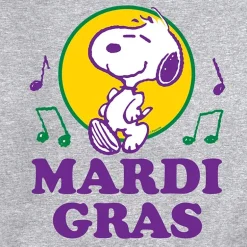 Mens Long Sleeve Peanuts Mardi Gras Sweatshirt