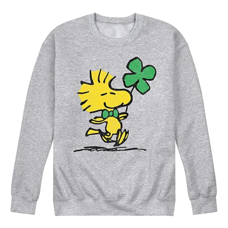 Mens Long Sleeve Peanuts St. Patrick's Day Sweatshirt