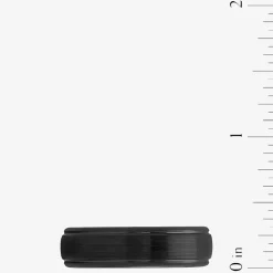 Men's 6mm Black Tungsten Carbide Ring