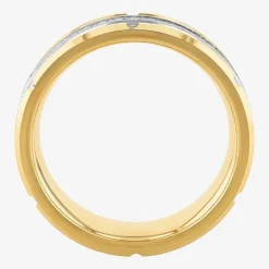 Mens 8MM 1/8 CT. T.W. Natural White Diamond Tungsten Wedding Band