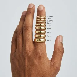 Mens 4MM 10K Gold Wedding Band