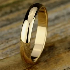 Mens 4MM 10K Gold Wedding Band