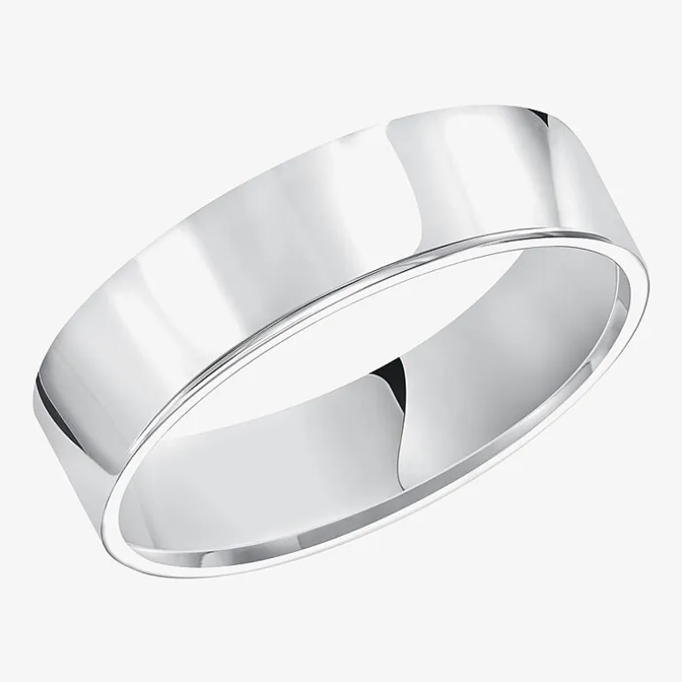 Mens 6MM 14K Gold Wedding Band