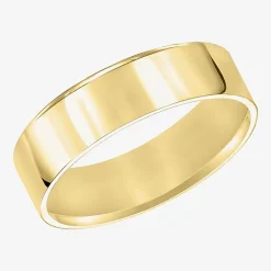 Mens 6MM 14K Gold Wedding Band