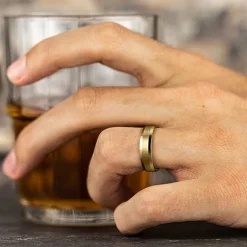 Mens 6MM 10K Gold Wedding Band