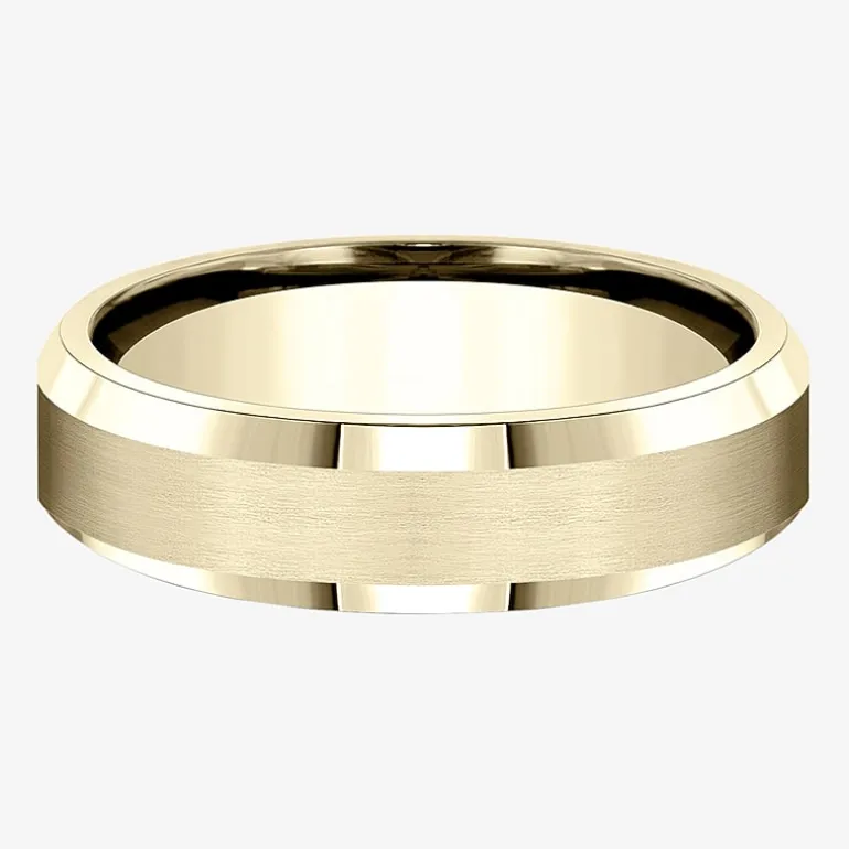 Mens 6MM 10K Gold Wedding Band