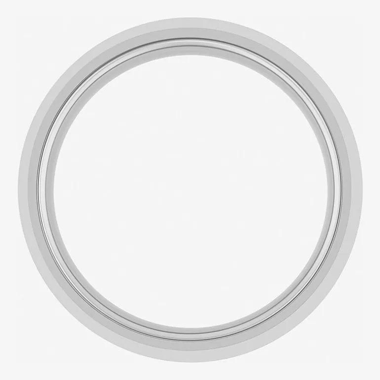 Mens 6MM Natural Diamond Tungsten Wedding Band