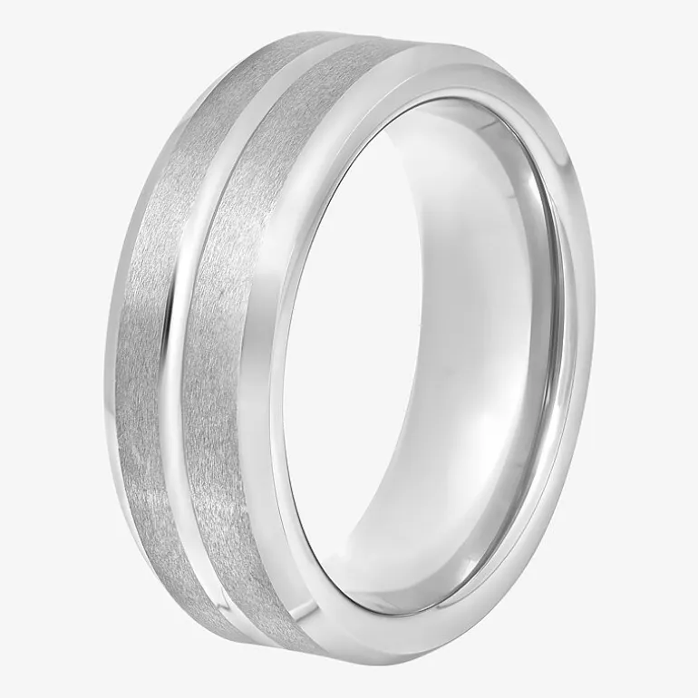 Mens 8MM Tungsten Wedding Band