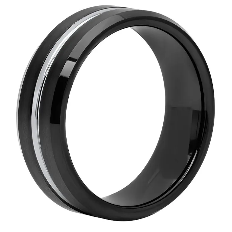 Mens 8MM Tungsten Wedding Band