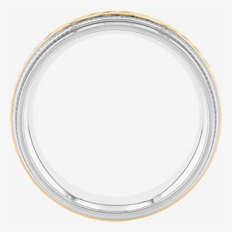 Mens 8mm Wedding Band in Stainless Steel