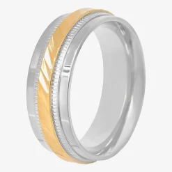 Mens 8mm Wedding Band in Stainless Steel