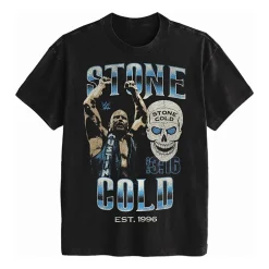 Mens Short Sleeve Stone Cold Graphic T-Shirt