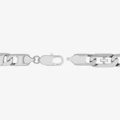 Mens Stainless Steel Cross Link Bracelet