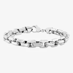 Mens Stainless Steel 9 Inch Link Bracelet