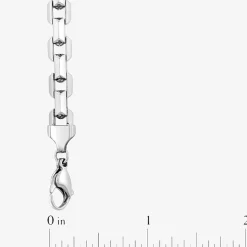 Mens Stainless Steel 9 Inch Link Bracelet