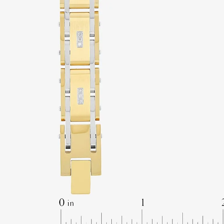 Mens Stainless Steel 8 1/2 Inch Link Bracelet