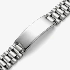Mens Stainless Steel 8 1/2 Inch Solid Id Bracelet