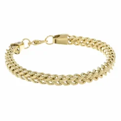 Mens Stainless Steel 10 Inch Solid Wheat Chain Bracelet