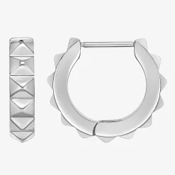 Mens Stainless Steel 15mm Hoop Earrings
