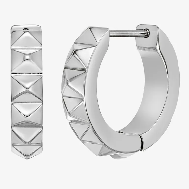 Mens Stainless Steel 15mm Hoop Earrings