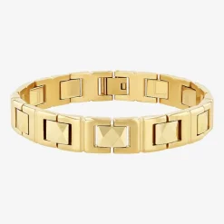 Mens Stainless Steel Solid 8 1/2 Inch Link Bracelet