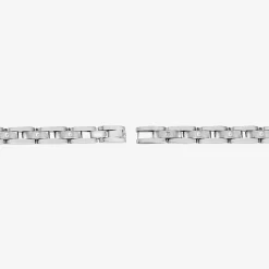 Mens Stainless Steel Solid 8 3/4 Inch Link Bracelet