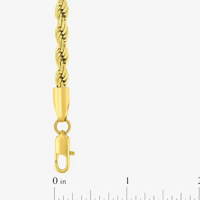 Mens Stainless Steel Solid 8 1/2 Inch Link Bracelet