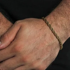 Mens Stainless Steel Solid 8 1/2 Inch Link Bracelet
