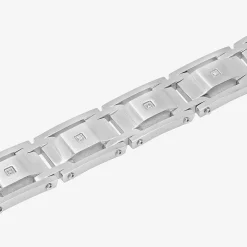 Mens Stainless Steel Solid 8 1/2 Inch Link Bracelet