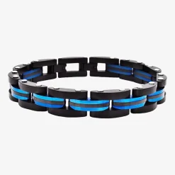 Mens Stainless Steel Solid 8 1/2 Inch Link Bracelet
