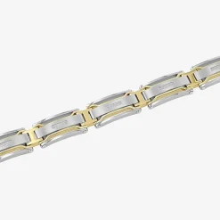 Mens Stainless Steel Solid 8 1/2 Inch Link Bracelet