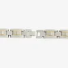 Mens Stainless Steel with Gold-Tone IP Link Bracelet