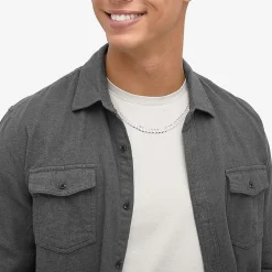 Mens Sterling Silver 22 Inch Curb Chain Necklace