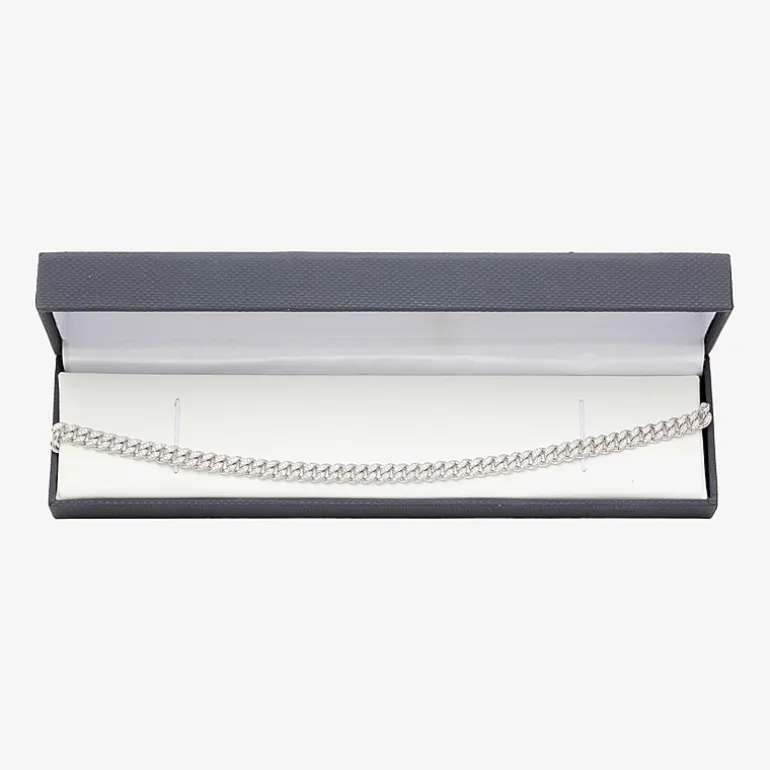 Mens Sterling Silver 22 Inch Link Chain Necklace