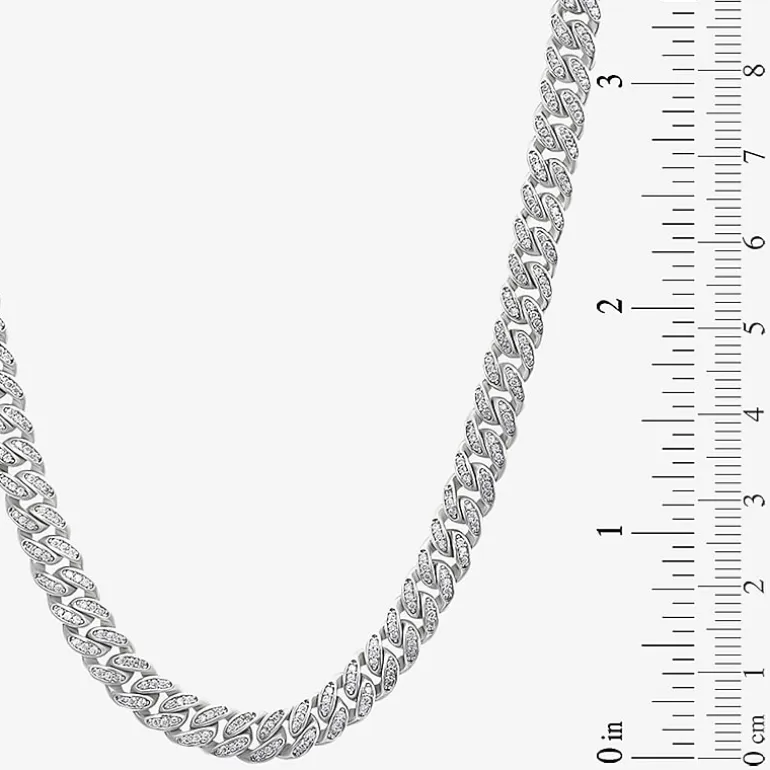 Mens Sterling Silver 22 Inch Link Chain Necklace