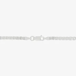Mens Sterling Silver 8 1/2 Inch Solid Box Chain Bracelet