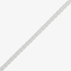 Mens Sterling Silver 8 1/2 Inch Solid Box Chain Bracelet