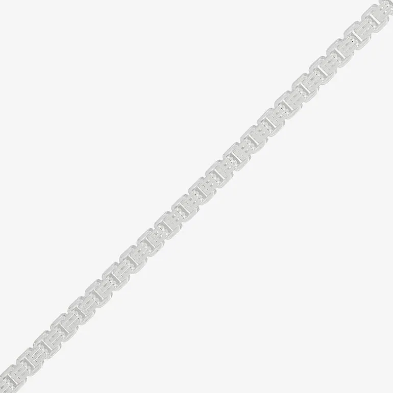Mens Sterling Silver 8 1/2 Inch Solid Box Chain Bracelet